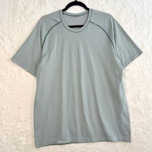 Lululemon Metal Vent Tech Short Sleeve 2.0 Men’s XL Green Pinstripe Training Run